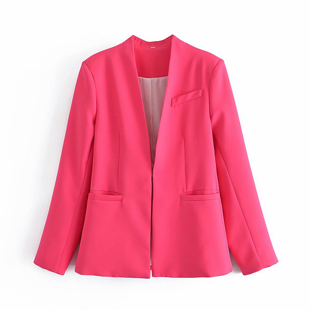 TAOP & ZA2274811 Early Autumn New Quality Women's Wear Without Laps Solid Color Suit Jacket 02274811620