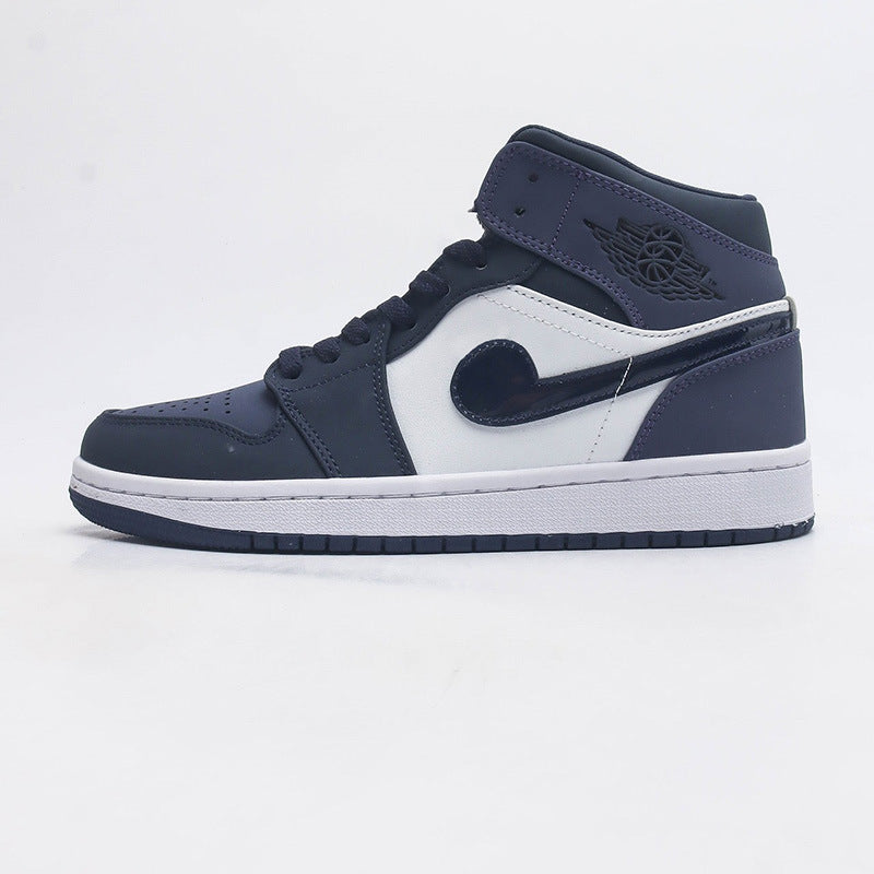 Putian shoes source delivery first layer AJ1 MID Joe 1 MID-top basketball shoes men's shoes wear-resistant women's sneaker