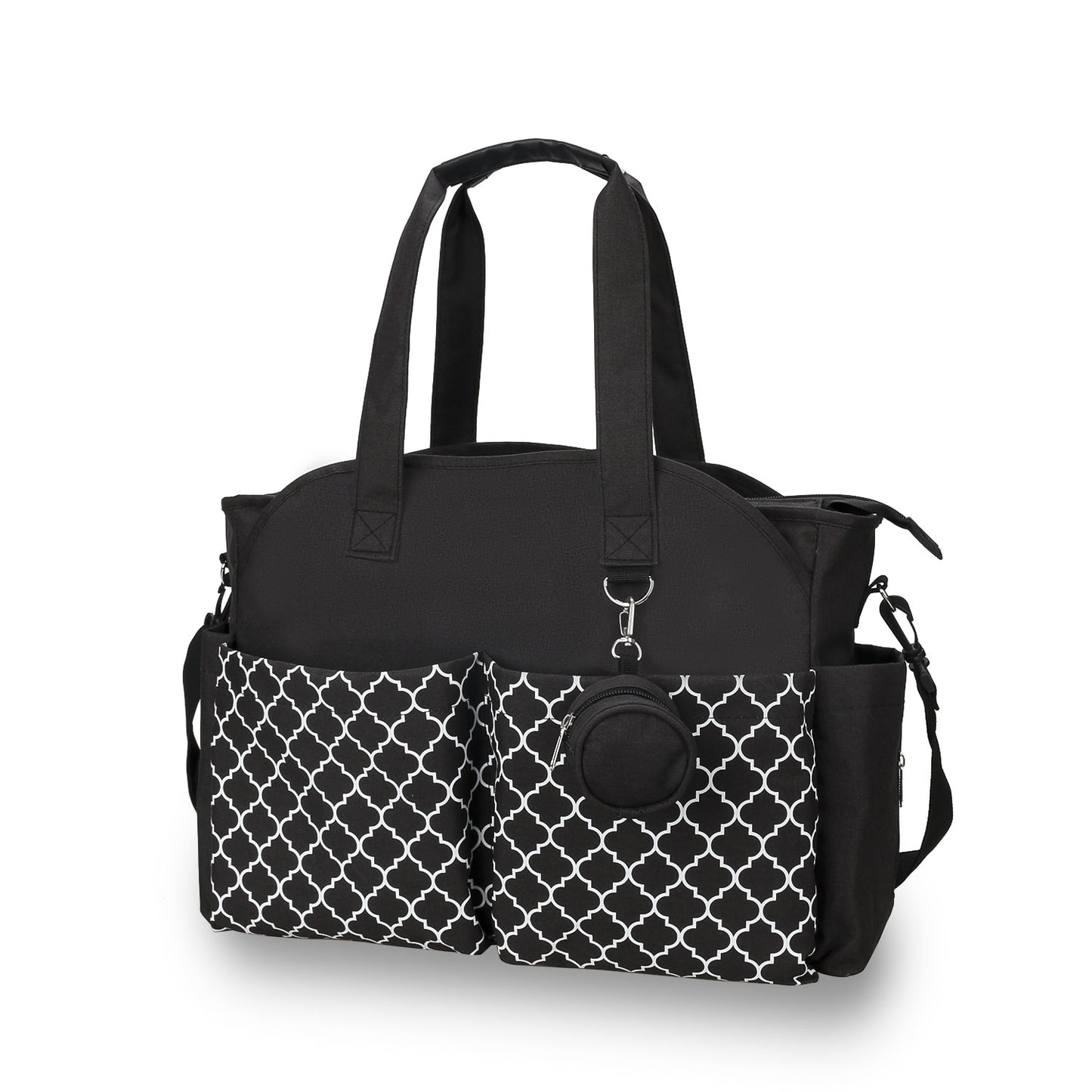 New portable single shoulder mummy bag printed geometric with pacifier package mother and baby travel outdoor mother bag