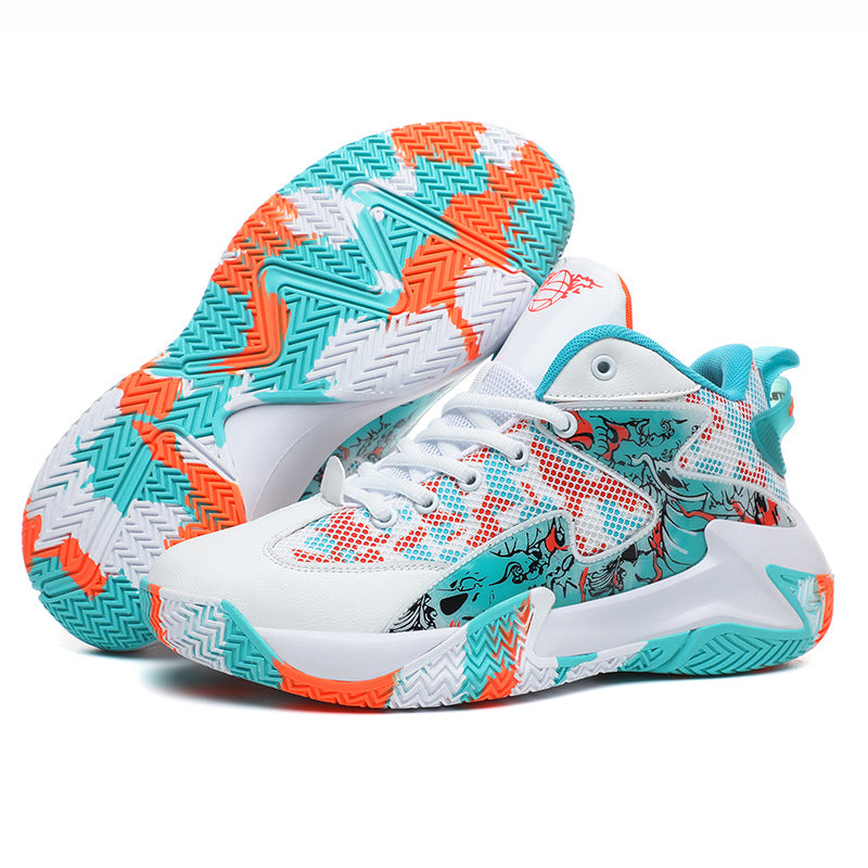 Basketball Shoes Men's Spring and Summer Youth Couple Sports Shoes Student Sports Competition Training Shoes Boys Fashion Trendy Shoes