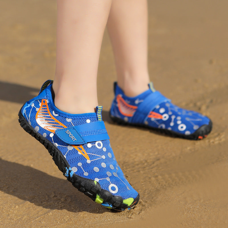 Children's beach shoes wading shoes diving snorkeling shoes women's non-slip anti-cut men's soft sole shoes swimming non-slip upstream shoes