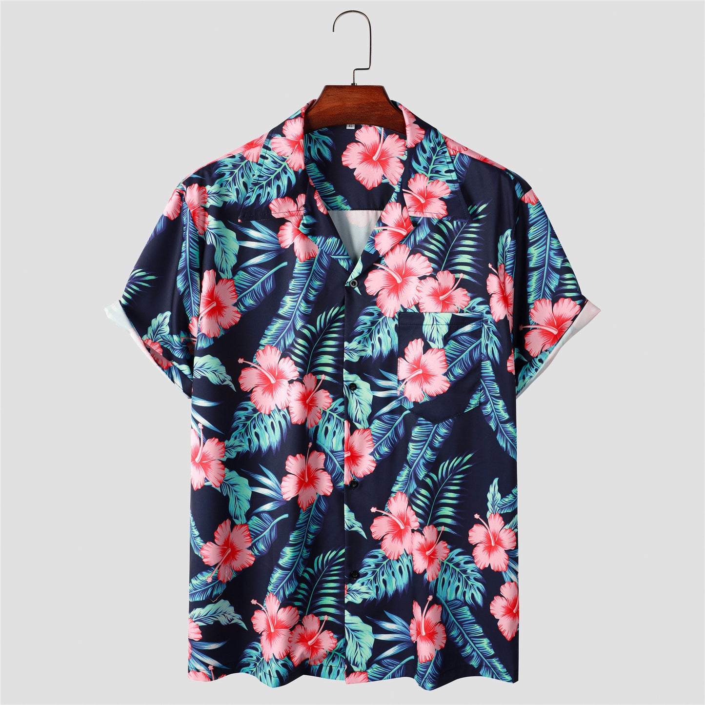 Foreign trade independent station for 2023 spring and summer positioning flower full printed shirt cross-border short sleeve men's and women's 3320
