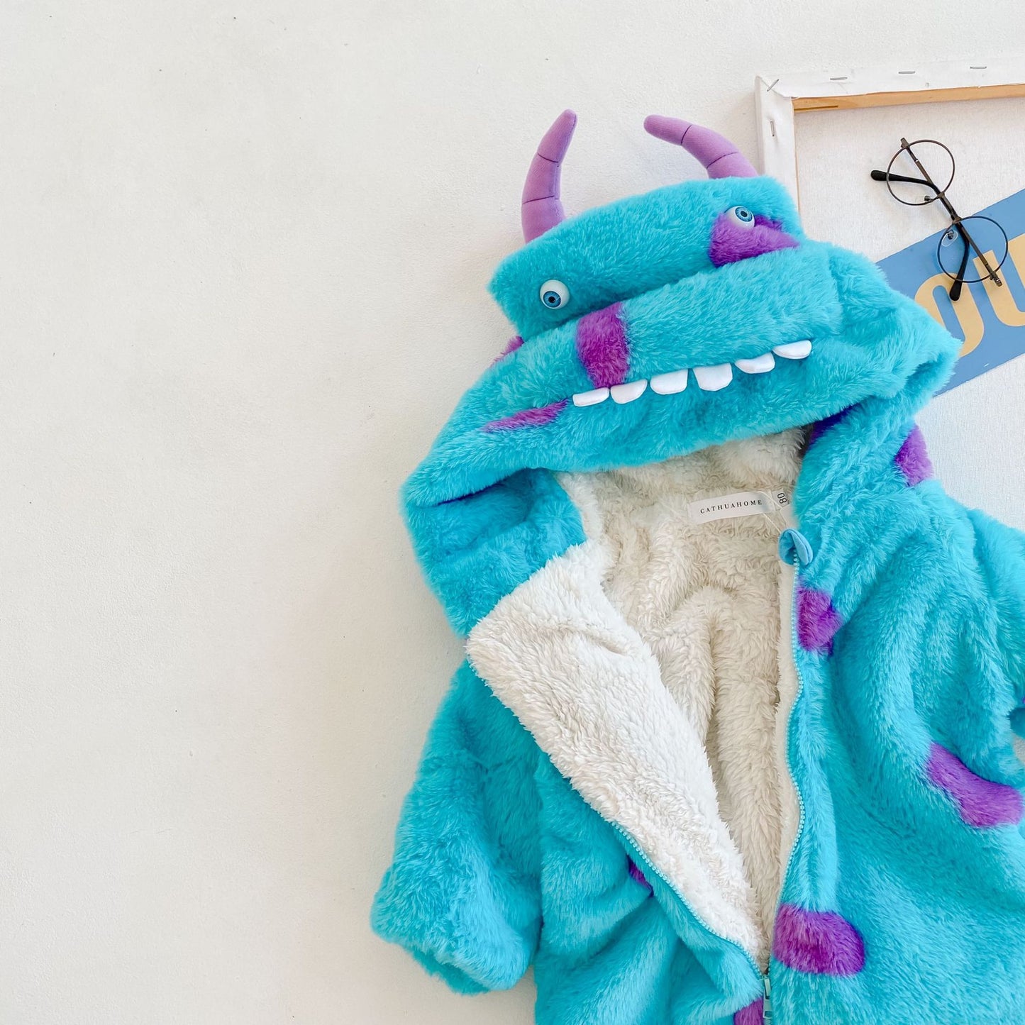 Hair Strange Clothes Internet Popular Autumn and Winter Clothes Baby Clothes Cute Baby Animal Clothes Dinosaur Jumpsuit Climbing Clothes Pajamas