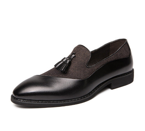 Spring and Autumn new fashion trendy men's shoes British style retro small leather shoes formal wear business tassel leather shoes cross-border hot