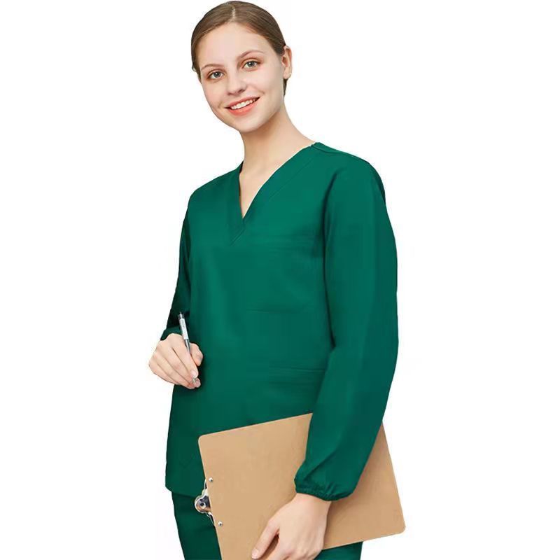 Cotton Pure Cotton Hand-washing Clothes Split Suit Doctor Nurse Examiners Hand-washing Clothes Surgical Clothes Summer Short Sleeve