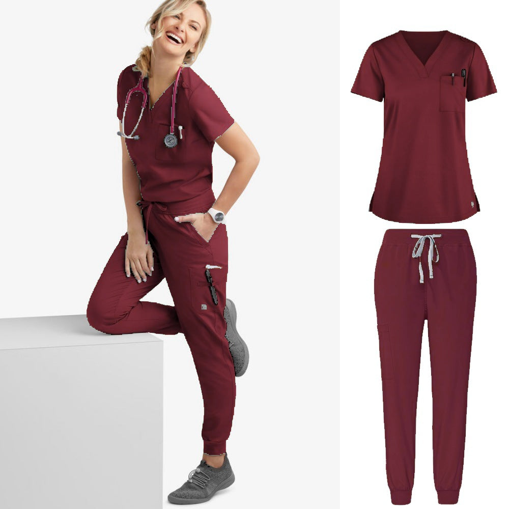 Hand washing clothes split suit short sleeve hand washing clothes beauty pet stomatologist nurse work clothes medical care clothes