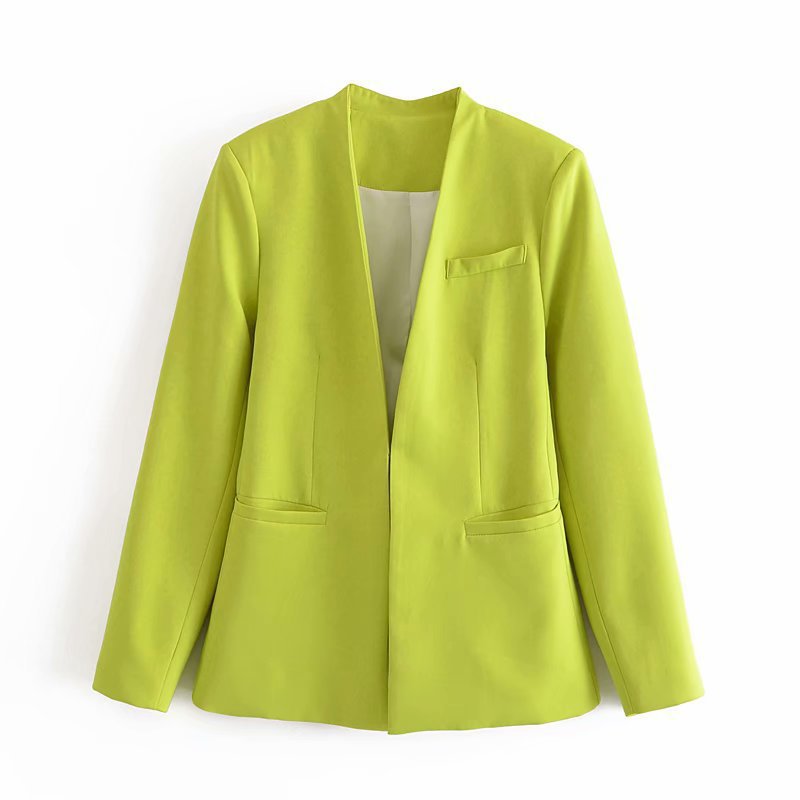 TAOP & ZA2274811 Early Autumn New Quality Women's Wear Without Laps Solid Color Suit Jacket 02274811620