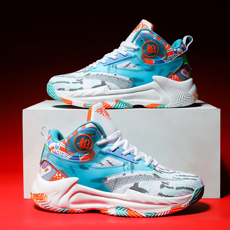 Basketball Shoes Men's Spring and Summer Youth Couple Sports Shoes Student Sports Competition Training Shoes Boys Fashion Trendy Shoes