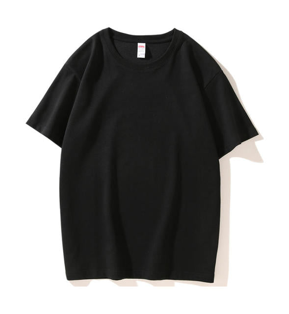 Summer Casual 100 Cotton Paris Crewneck Short Sleeve T-shirt Top Loose Tshirt Korean Streetwear Tees Solid Young Cool Tops