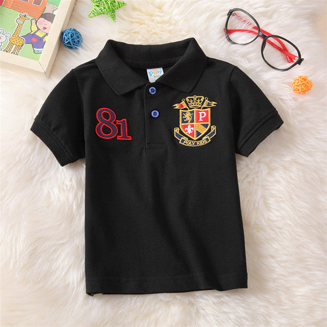 Summer Teen Polo Shirts for Boys Fashion Children Sports Tops Cotton Baby Breathable T Shirt 2-14 Years Kids Clothes