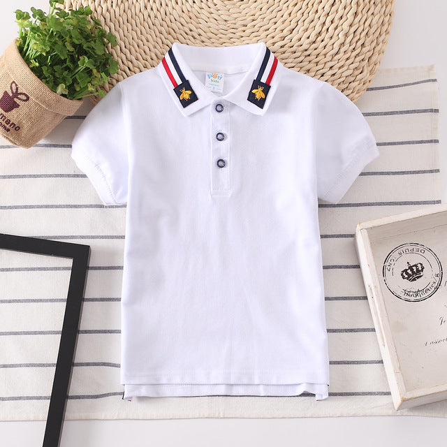 Summer Teen Polo Shirts for Boys Fashion Children Sports Tops Cotton Baby Breathable T Shirt 2-14 Years Kids Clothes