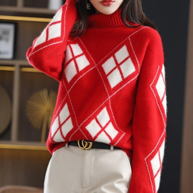 Turtleneck Pullovers Women Warm Knitted Casual Winter Soft Sweater Females Korean Style Temper Classic Thick All-match Clothing