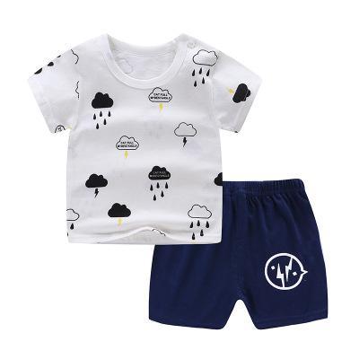 Summer Baby Kids Short Sleeve+Shorts Baby Boy Fashion Clothing Set Baby Girls Lovely Outfits Dresses
