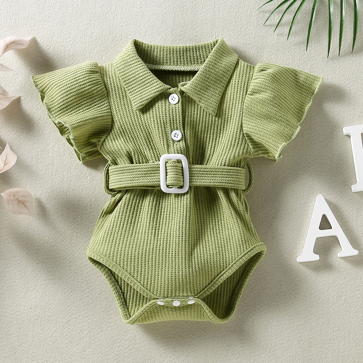 Baby One Piece Belt Romper