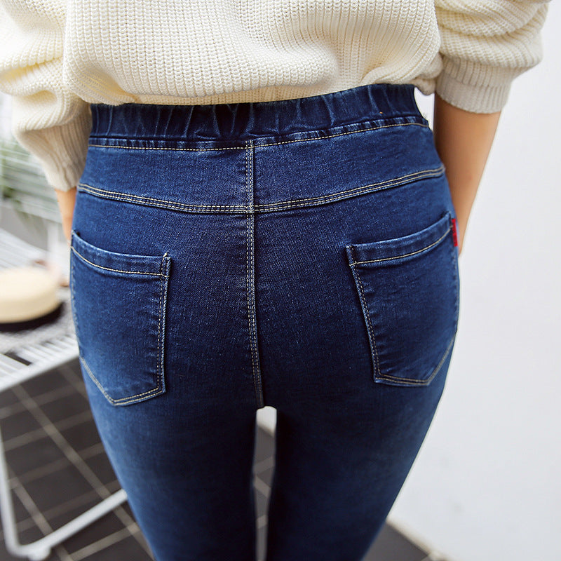 2020 autumn classic washed jeans, small jeans, ladies pants wholesale manufacturers