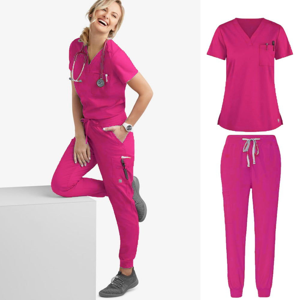 Hand washing clothes split suit short sleeve hand washing clothes beauty pet stomatologist nurse work clothes medical care clothes