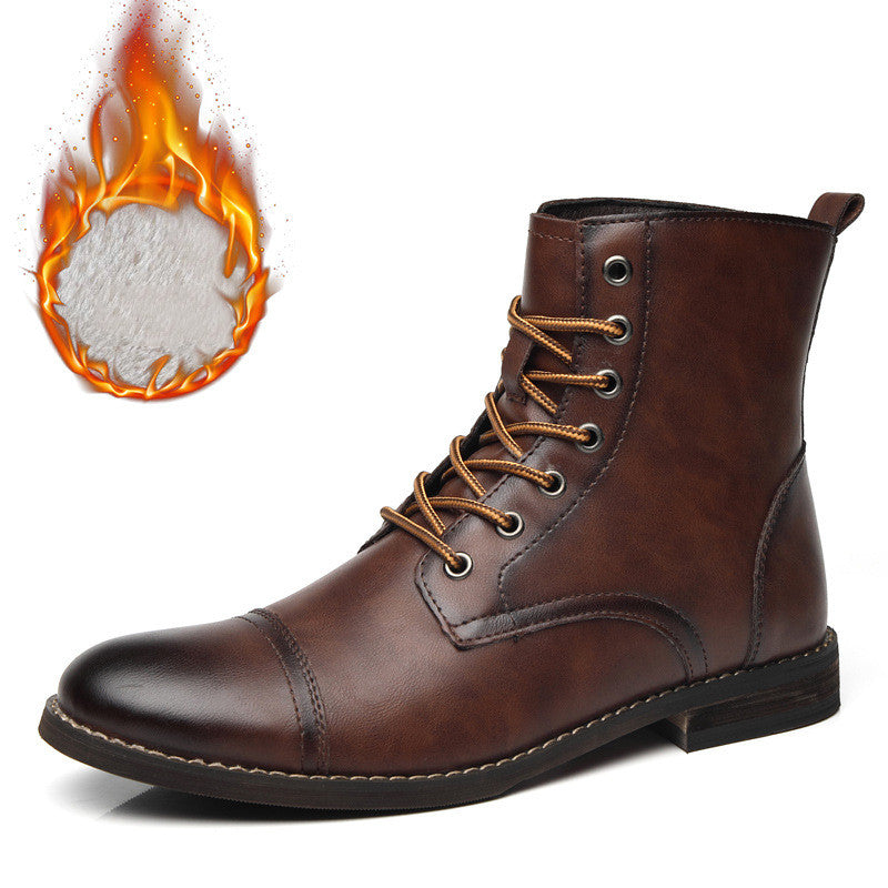 High top pointed toe Martin boots