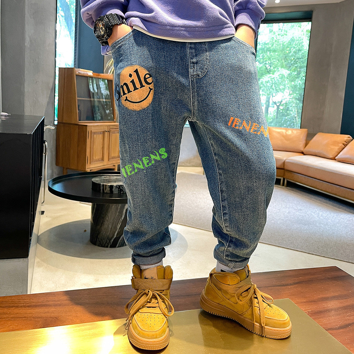 Boys Denim Trousers Spring And Autumn New