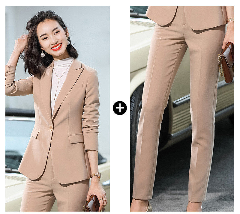 Two-Piece Suit Women's Professional Wear Trousers Fashion Overalls