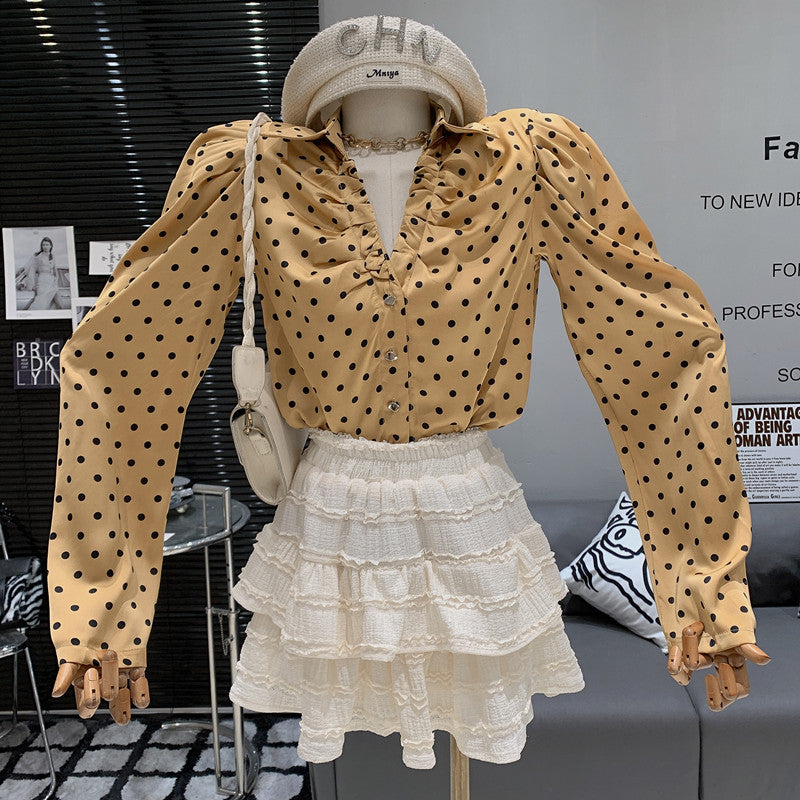 Sweet High Waist Versatile Cake Skirt for Women Spring Design Slim temperament A-line Short Skirt