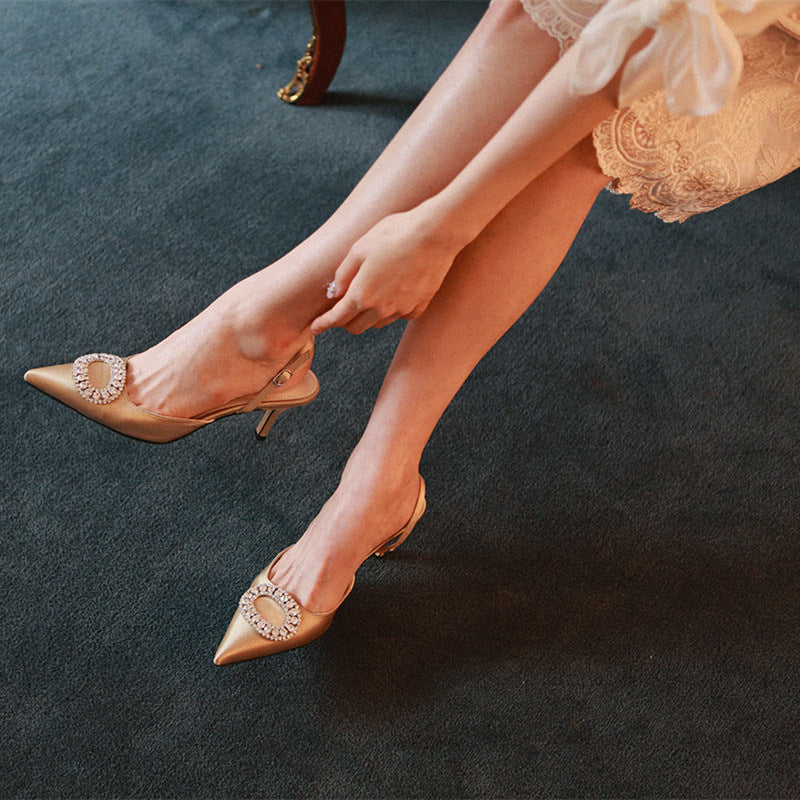 Sandal stiletto pointed 8cm high heels