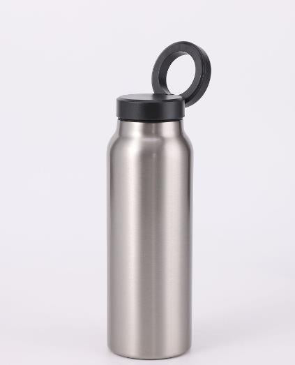 24oz creative double-layer magnetic suction phone holder, sports water kettle, stainless steel, and cold insulation kettle