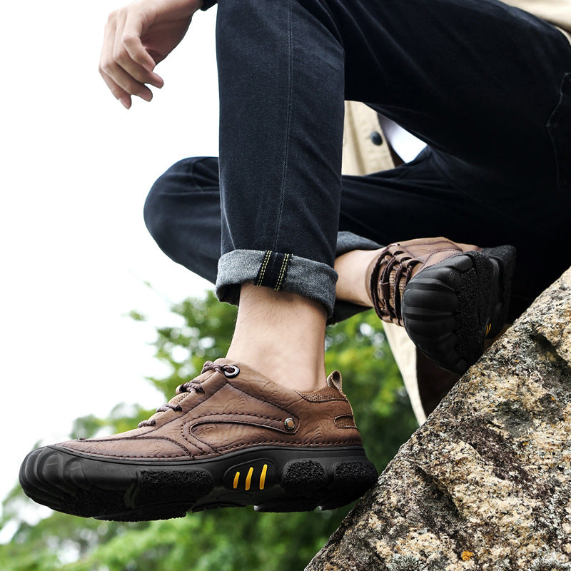 Personalized Leather Outdoor Casual Breathable Low-top Shoes