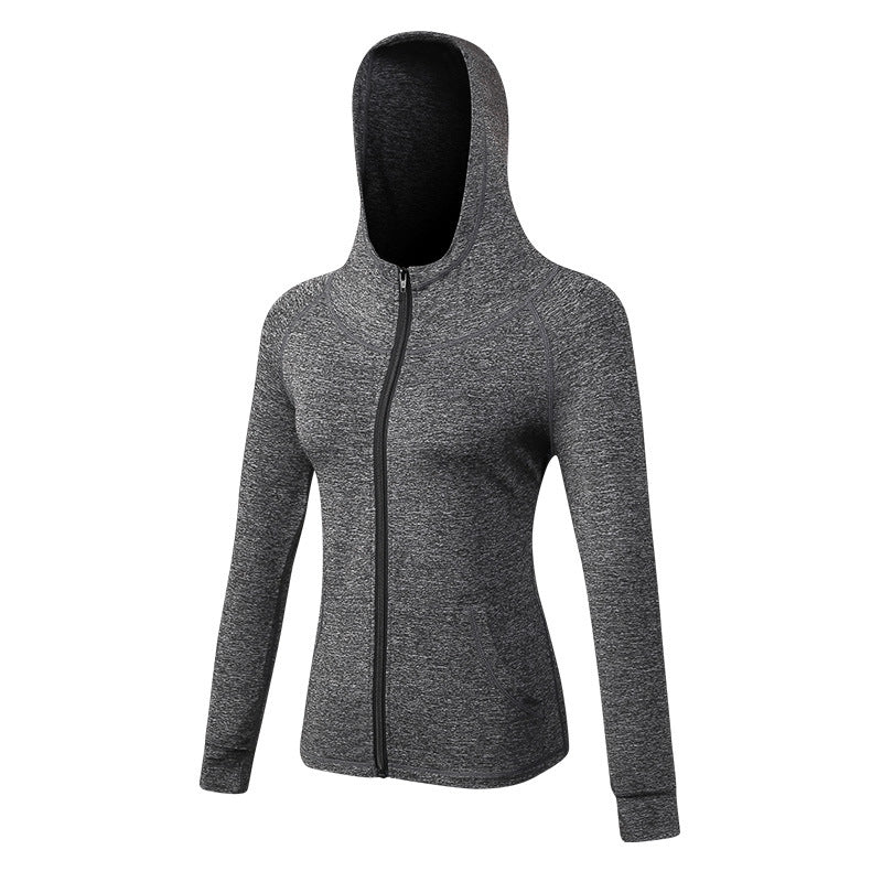 Women's fall and winter fitness coat Yoga Training running zipper sport casual hoodie quick-drying coat
