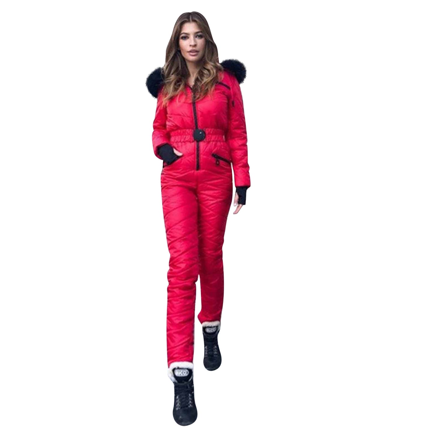 Fashion ladies ski outdoor sports zipper jumpsuit