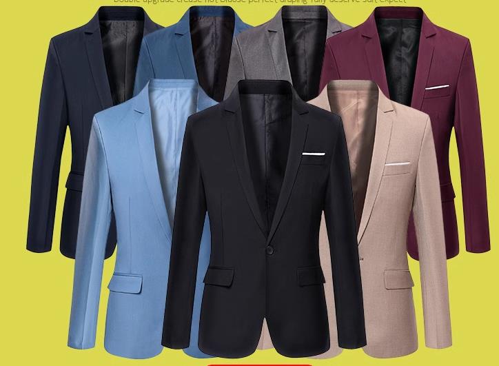 Autumn winter men's casual suit men slim men's suit jacket men Korean suit men small suit men's wear