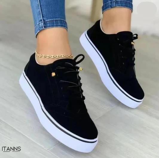 – Flache, lässige, bequeme orthopädische Sneaker