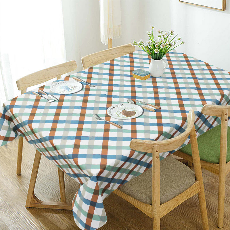 Printed tablecloth tablecloth PEVA/EVA material waterproof and oil-proof composite tablecloth embossed lock edge processing