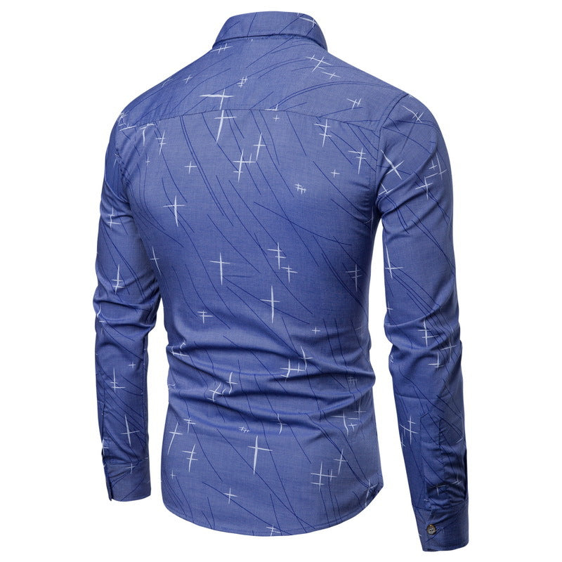 Irregular pattern long sleeve shirt