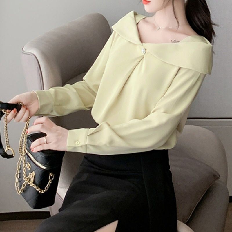 Silk Shirt Spring 2023 New Satin Top Women's Design Sense All-match Loose Light Mature Elegant Chiffon Shirt
