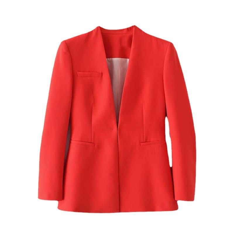 TAOP & ZA2274811 Early Autumn New Quality Women's Wear Without Laps Solid Color Suit Jacket 02274811620