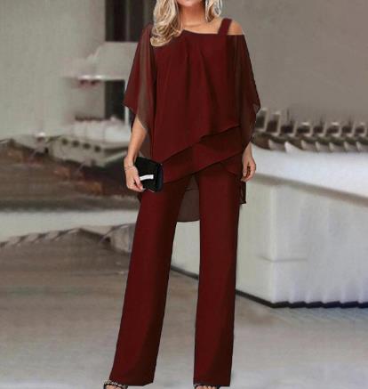 WOLFF Damen Zweiteiler Satz| Eleganter Zweiteiler mit Cold Shoulder