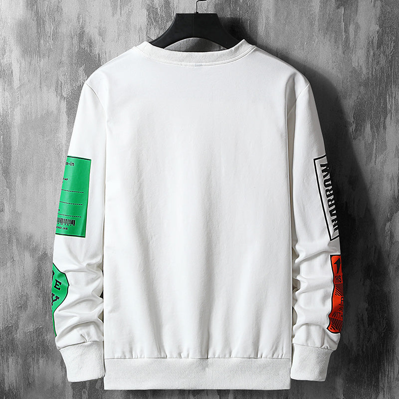 Spring and Autumn New Long-sleeved Shirts Men's Travel Print Funny Sweatshirt Texture Carton Print with Large Size Base M-8XL