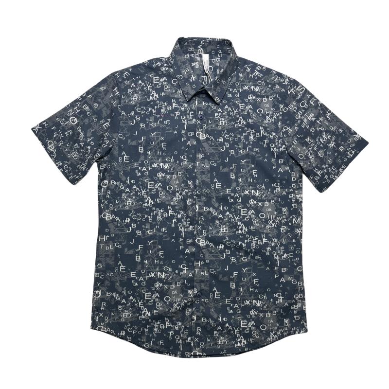Men's Short Sleeve Shirt, British Style Letter, Slim Fit, Casual, Wedding, Work Trend, Gentleman, Korean Version, New Fashion
