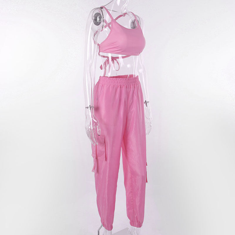 Harem pants suit sexy vest