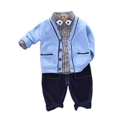 Children's sweater casual three-piece suit
