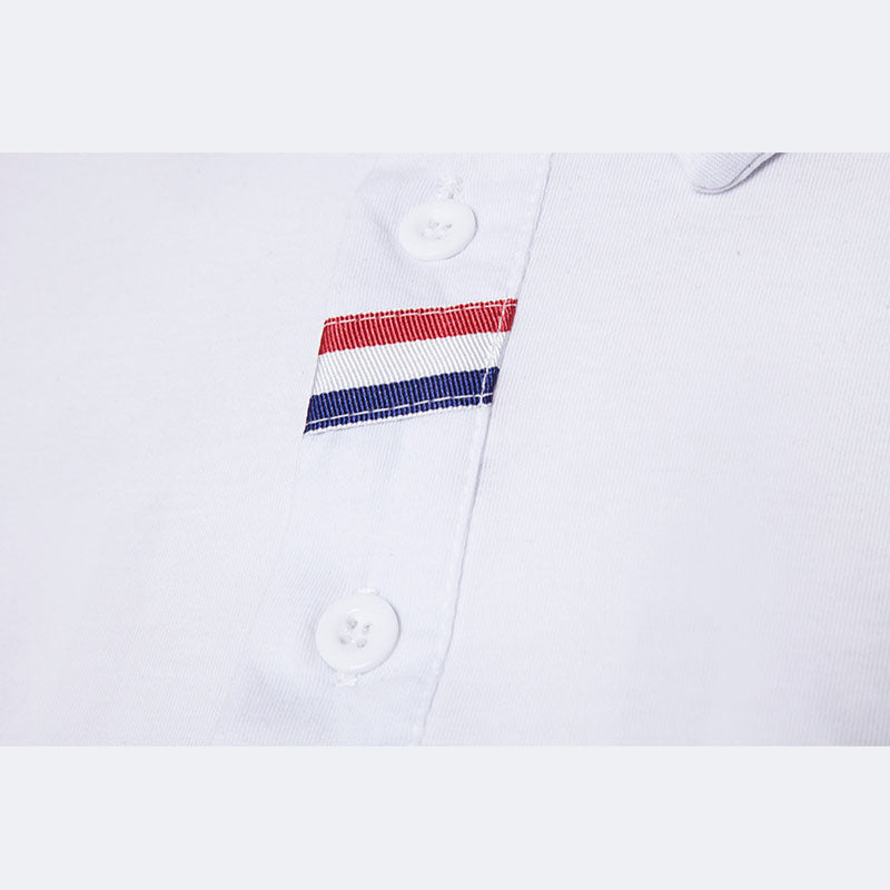 Men's Polo Shirt Short Sleeve Solid Polo Neck T-shirt Summer Fit Top