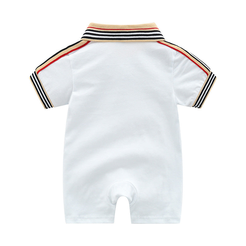 Baby's One-piece Clothes Summer Pure Cotton 3 Months Newborn Men's Short-sleeved Internet Popular Cute Baby Girl's Thin Clearance