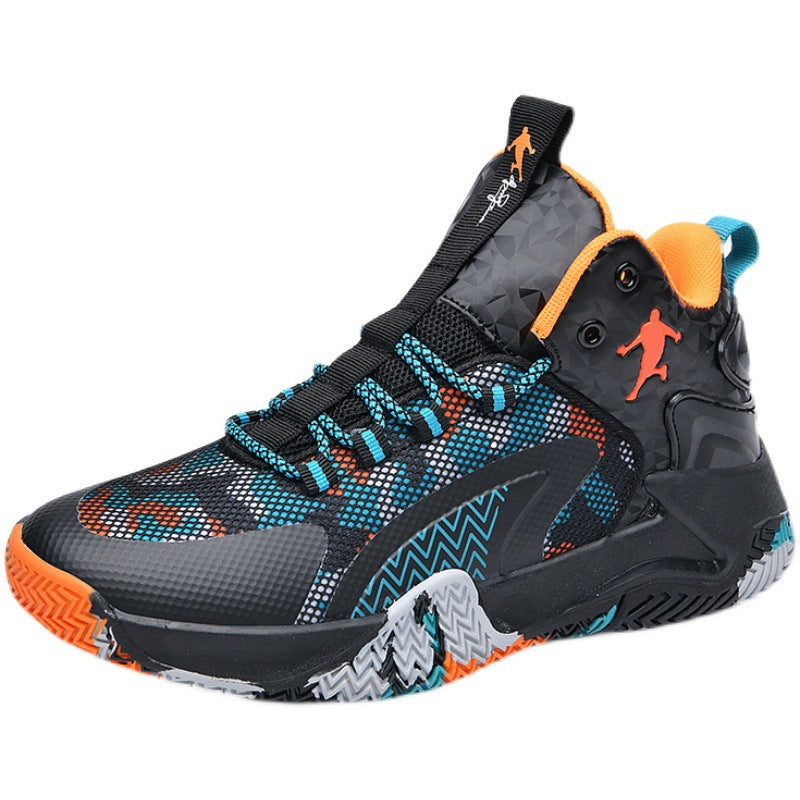 Children's Basketball Shoes Men's High-top Mesh Sneakers Elementary School Children's Shoes Men's Fashionable Shoes Autumn New Sneakers