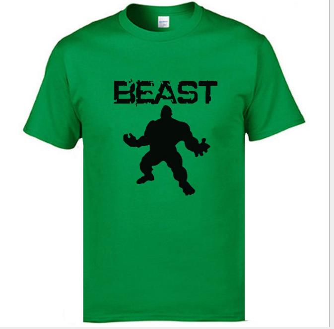 Foreign trade wholesale men''s short sleeved T-shirt, European and American fashion giant printing pure cotton men''s fitness sports leisure T-shirt