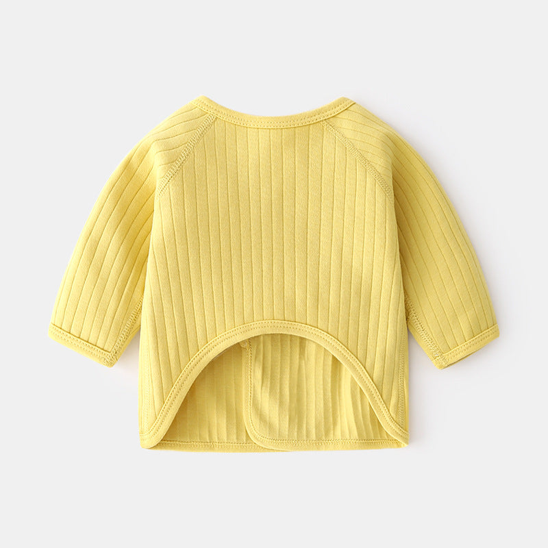 Newborn baby clothes Cotton Baby Boy Girl Summer T Shirts Solid toddler long sleeve tops full moon clothing for babies 0-3M