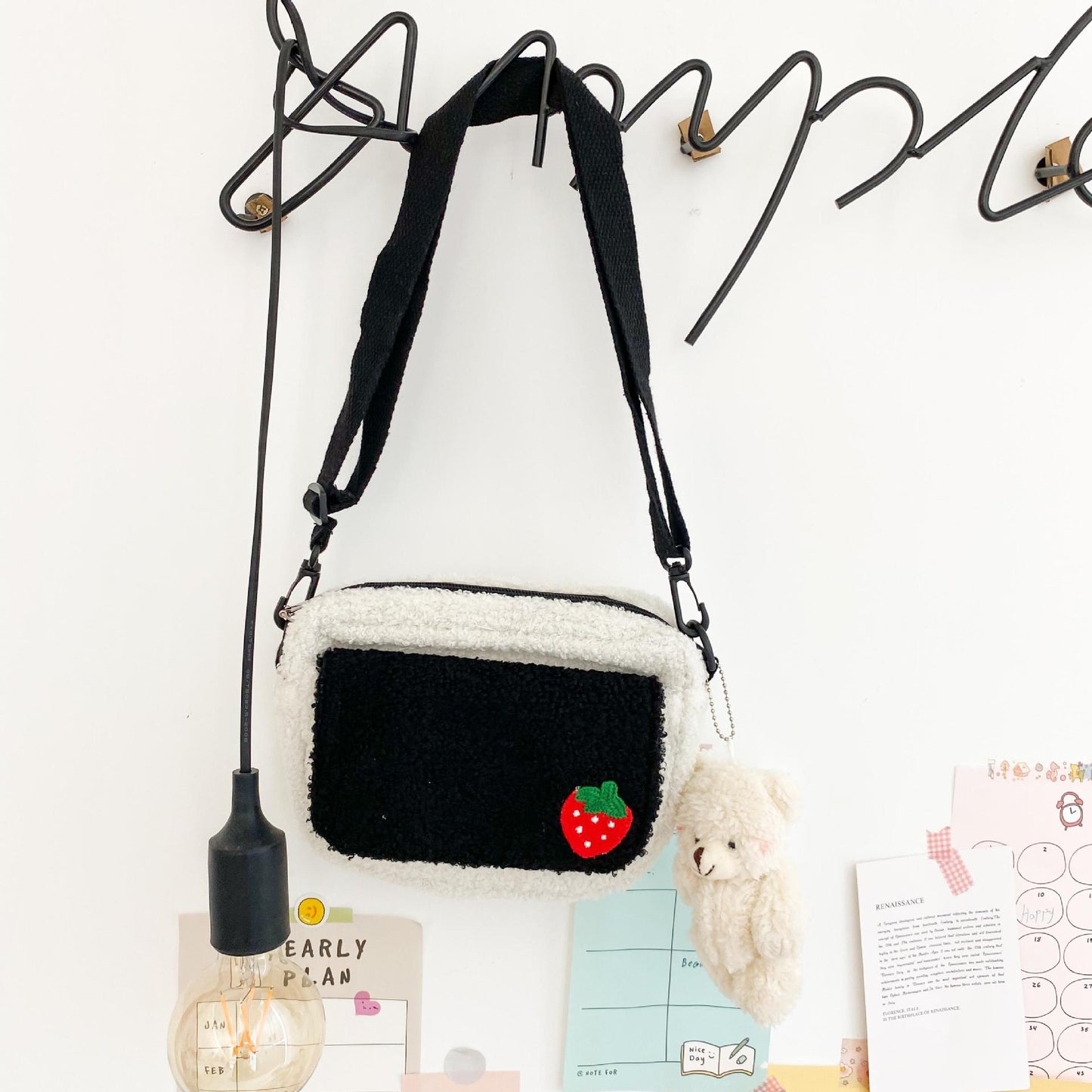 Women's Fashion Cute Lamb Plush Bag