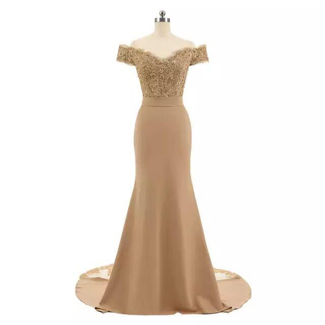 2022 foreign trade new one-shoulder bride wedding dress banquet elegant princess fishtail evening dress female