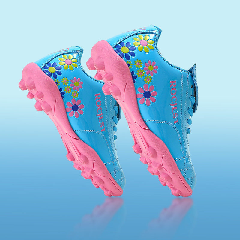 Cross-border low-top football shoes broken nail non-slip indoor training shoes for boys and girls, teenagers and students MCW501
