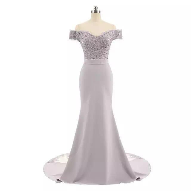 2022 foreign trade new one-shoulder bride wedding dress banquet elegant princess fishtail evening dress female