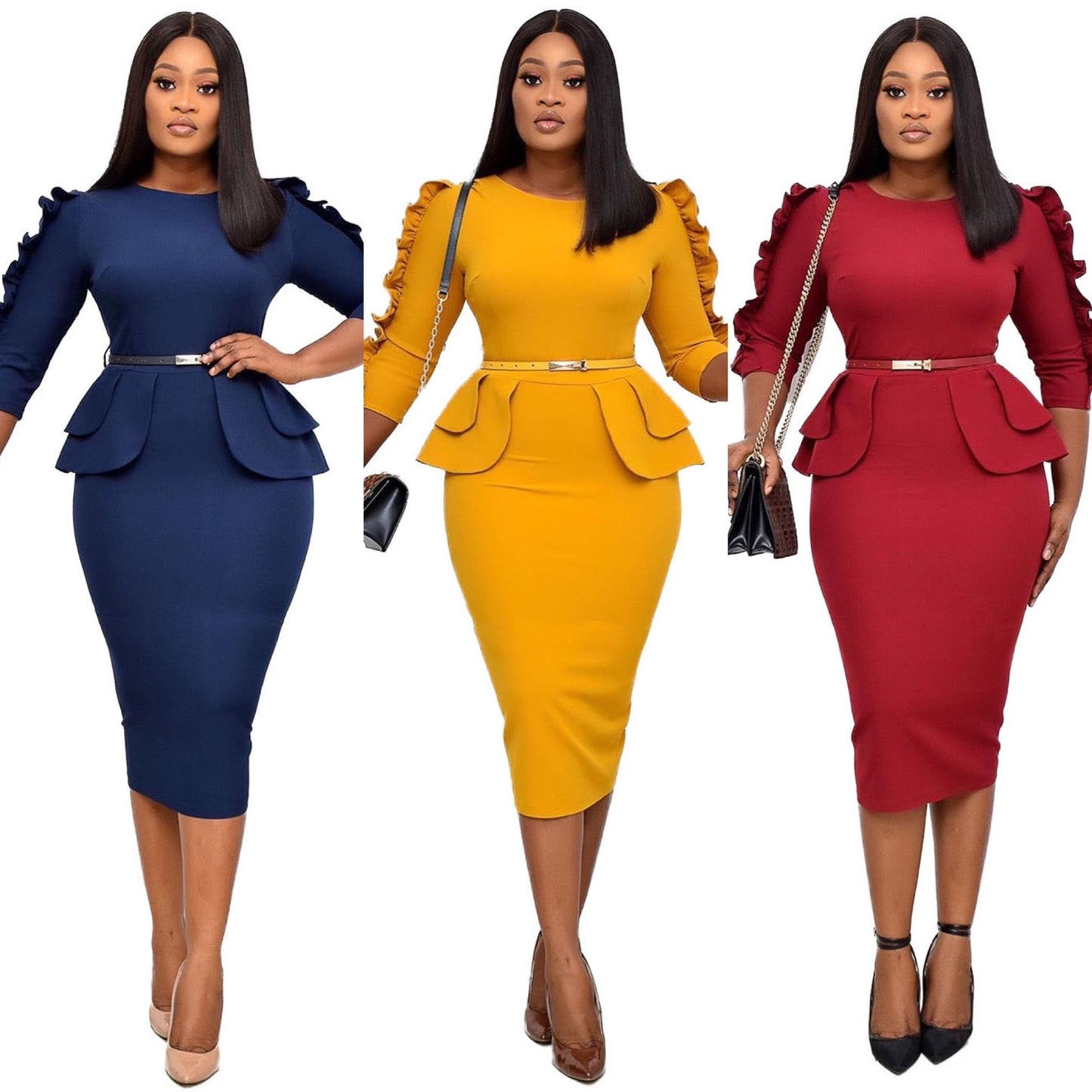 Female Professional Office Style Commuting African Dress